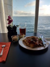 Food with sea view